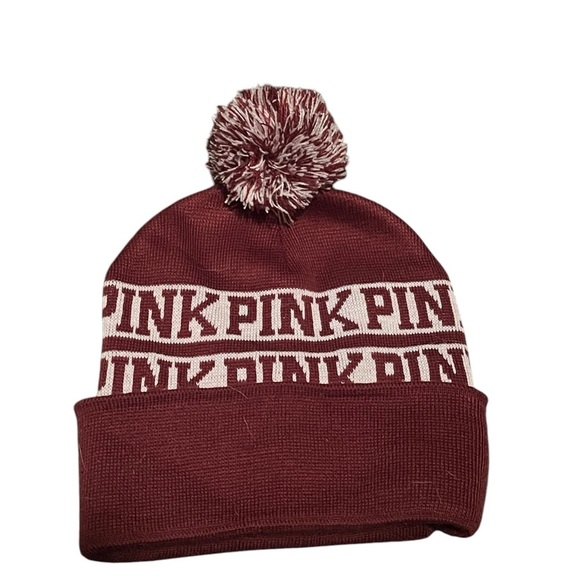 Victoria's Secret PINK Maroon Beanie - Picture 1 of 2